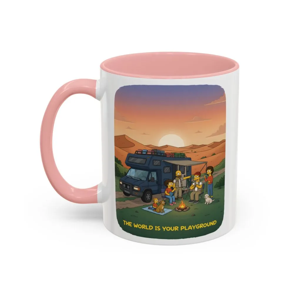 13377741869141512445_2048.jpeg Accent Coffee Mug (11, 15oz) — "The World Is Your playground" Design Sitcom-Line
