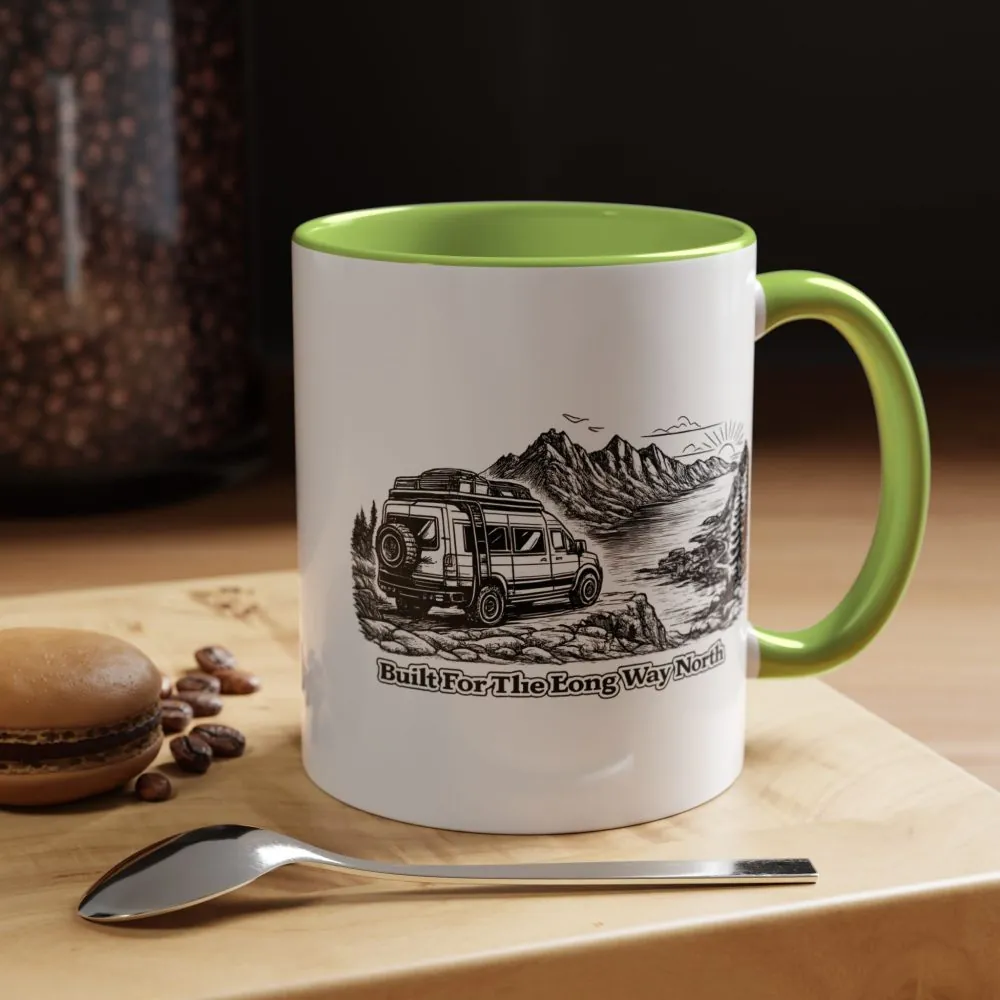 13382008670024695660_2048.jpeg Accent Coffee Mug (11, 15oz) — "Built For The Long Way North" Design Minimal-Line