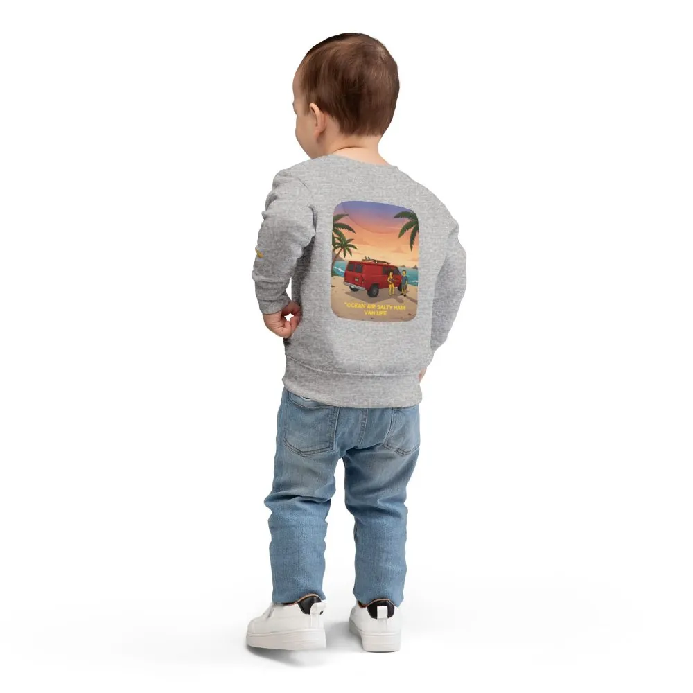 Toddler Sweatshirt - "Ocean Air Salty Hair Van Life" (Design Sitcom-Line)