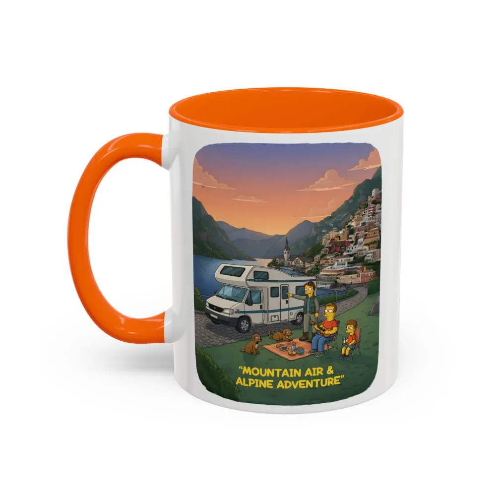 Accent Coffee Mug (11, 15oz) — "Mountain Air-Alpine Adventure" Design Sitcom-Line