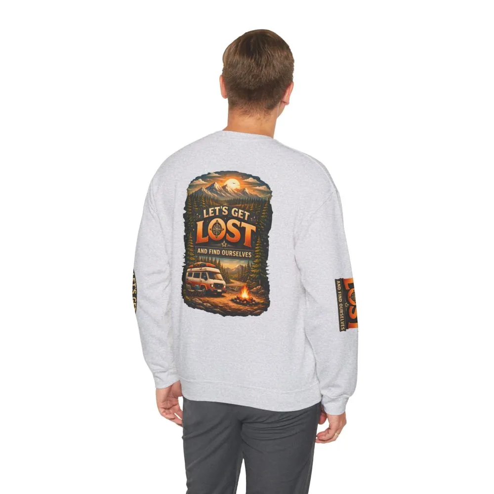 13417147118977238671_2048.jpeg Unisex Heavy Blend™ Crewneck Sweatshirt — "Let´s Get Lost And Found Ourselfs" Design Scenic-Line
