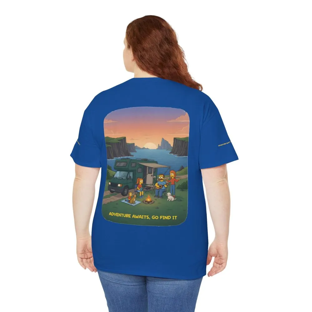13420111450683990218_2048.jpeg Unisex Heavy Cotton Tee — "Adventure Awaits-Go Find It" Design Sitcom-Line