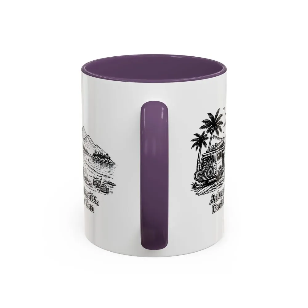 13434545696574039400_2048.jpeg Accent Coffee Mug (11, 15oz) — "Adventure Awaits,Pack Up The Van" Design Minimal-Line