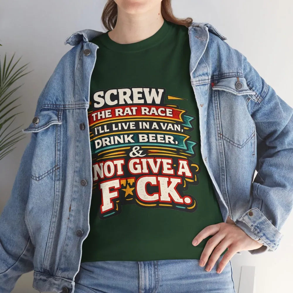 1343644652497659058_2048.jpeg Unisex Heavy Cotton Tee — "Screw The Rat Race" Design F**K-Line
