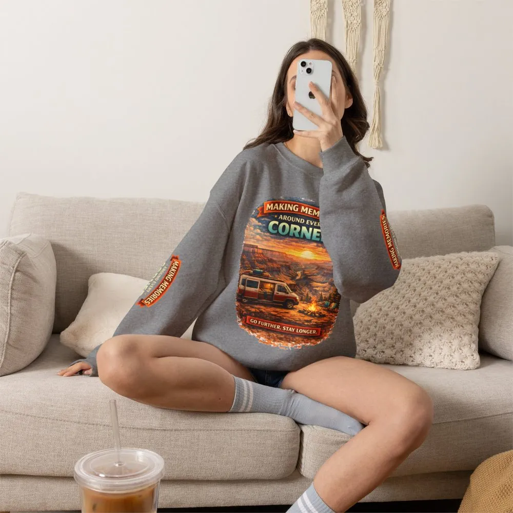 13457494698263233539_2048.jpeg Unisex Heavy Blend™ Crewneck Sweatshirt — "Making Memories Around Every Corner" Design Scenic-Line