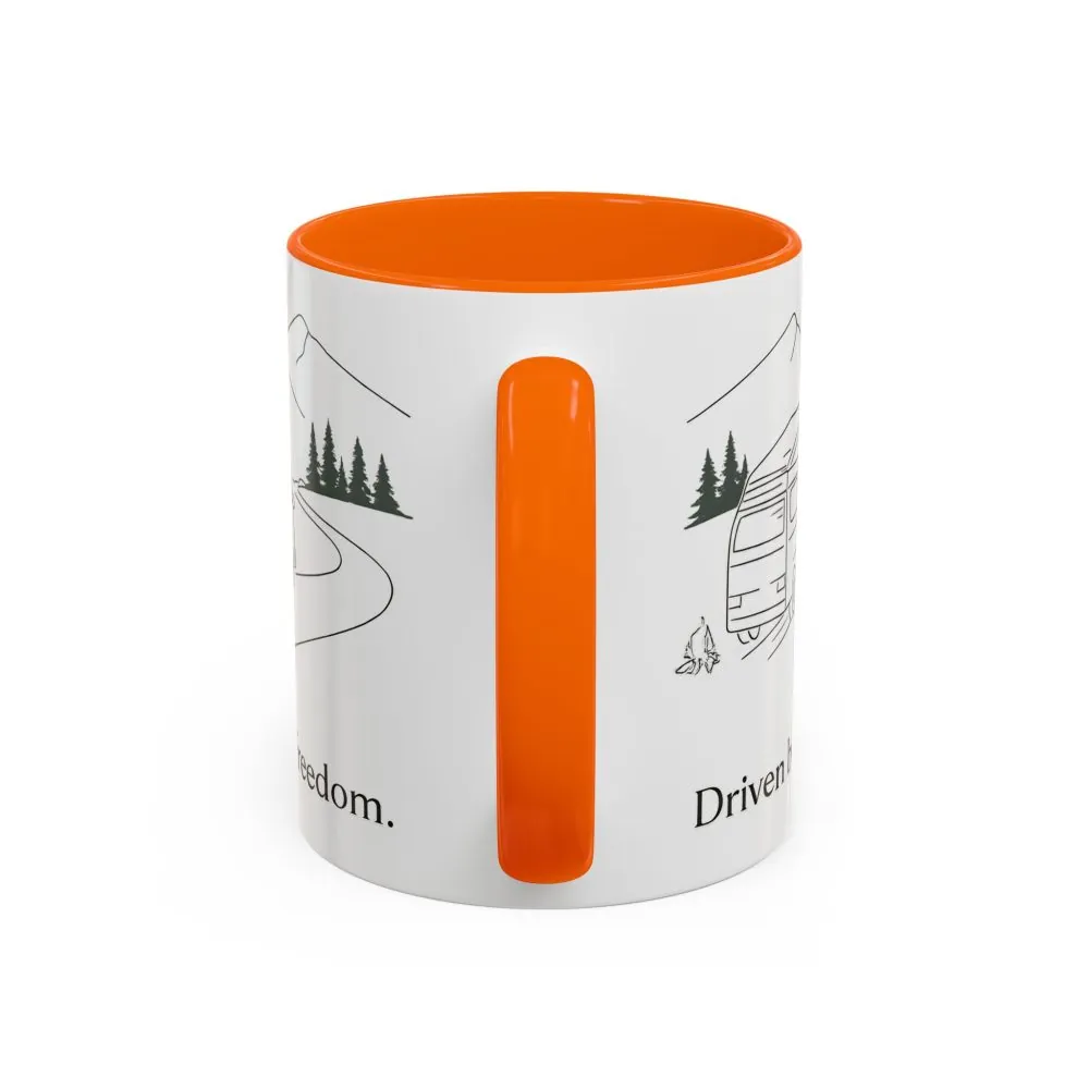 13461927637941347755_2048.jpeg Accent Coffee Mug (11, 15oz) — "Driven By Freedom" Design Minimal-Line