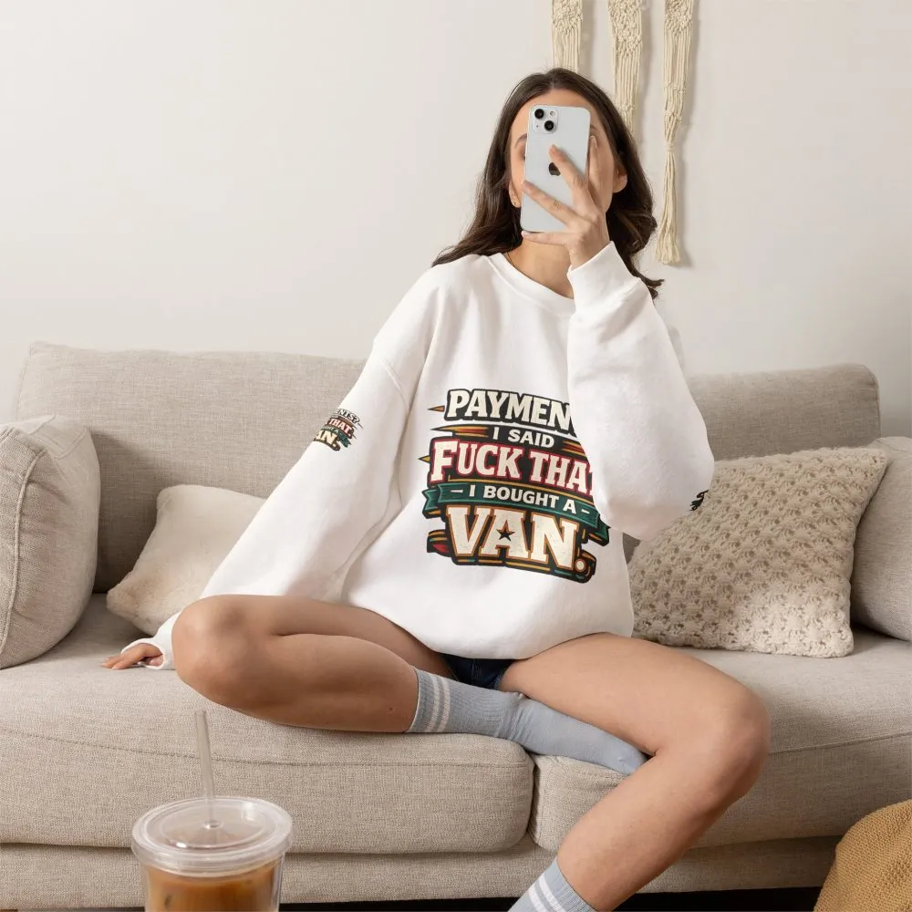 Unisex Heavy Blend™ Crewneck Sweatshirt — "Payments?I Said" Design F**K-Line