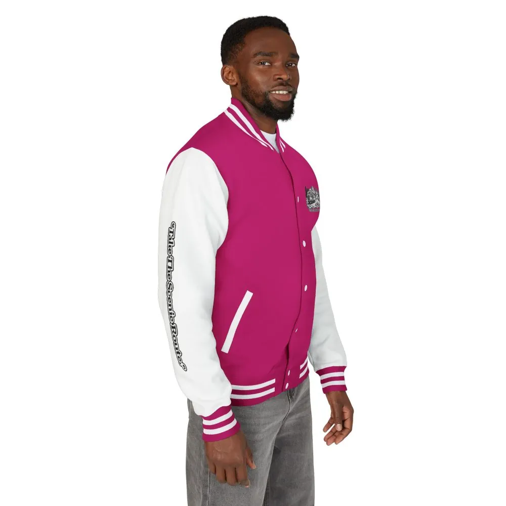 13495172052756646701_2048.jpeg Unisex Heavyweight Letterman Jacket — "Take The Scenic Route" Travel Varsity Coat
