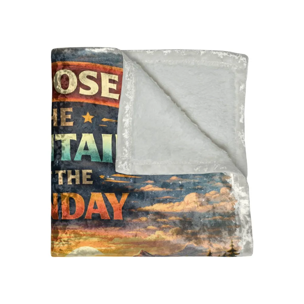 13511786807166098075_2048.jpeg Crushed Velvet Blanket —"Choose The Mountens" Design Scenic-Line (Campervan)