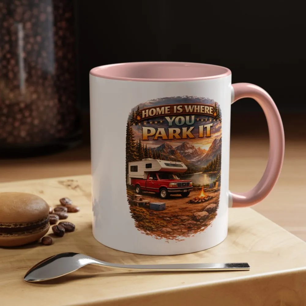 13519028722236459533_2048.jpeg Accent Coffee Mug (11, 15oz) — "Home Is Where You Park It" Design Scenic-Line