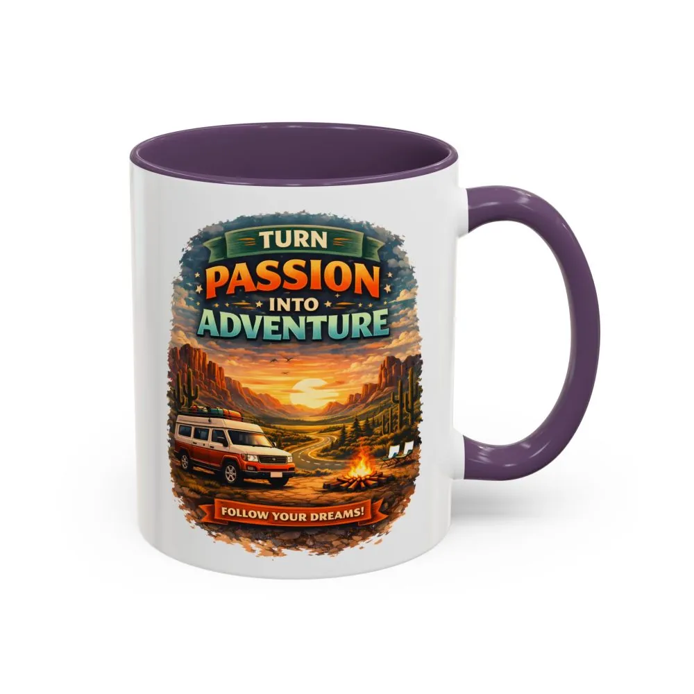 13521488920798501182_2048.jpeg Accent Coffee Mug (11, 15oz) — "Turn Passion Into Adventure" Design Scenic-Line