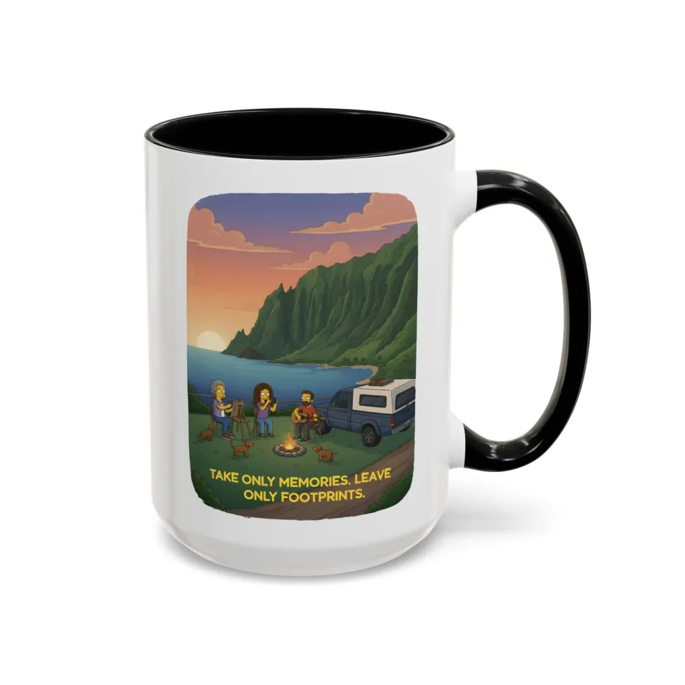 13524955378069516967_2048.jpeg Accent Coffee Mug (11, 15oz) — "Take Only Memories-Leave Only Footprints" Design Sitcom-Line