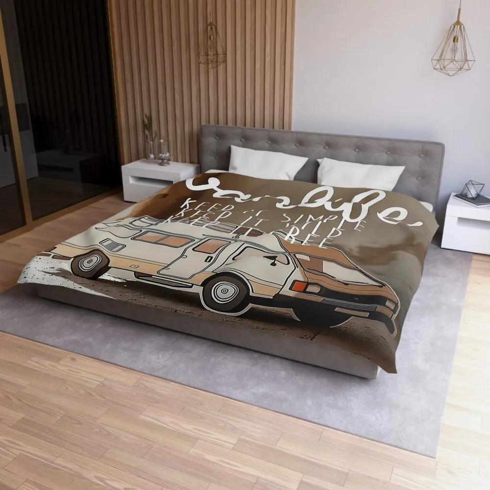 Duvet Cover — "Vanlife: Keep It Simple, Keep It Wild, Keep It Free"