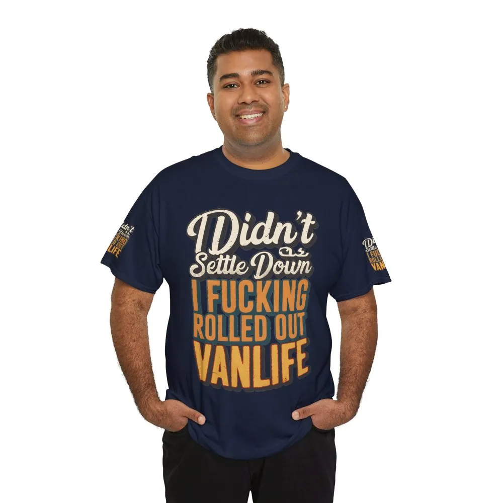 Unisex Heavy Cotton Tee — "Dind´t Settle Down" Design F**K-Line