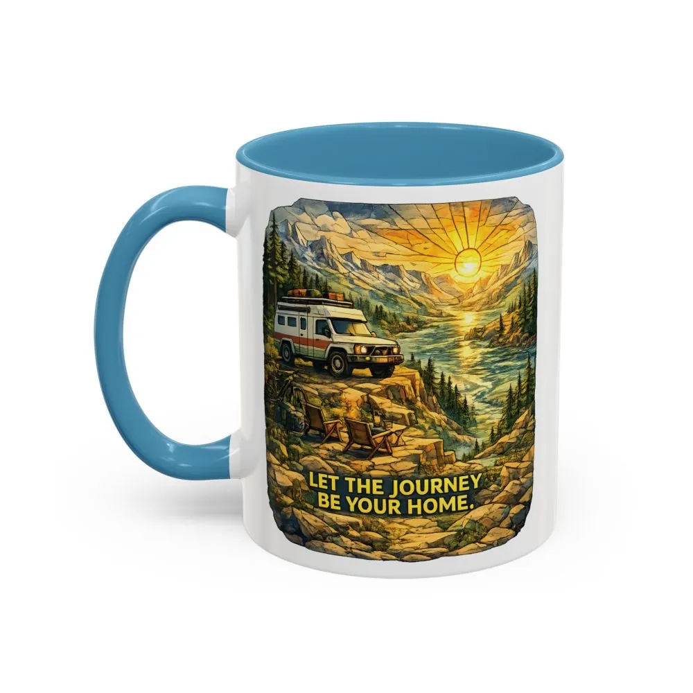 13534825050127264389_2048.jpeg Accent Coffee Mug (11, 15oz) — "Let The Journey Be Your Home" Design Cubic-Line