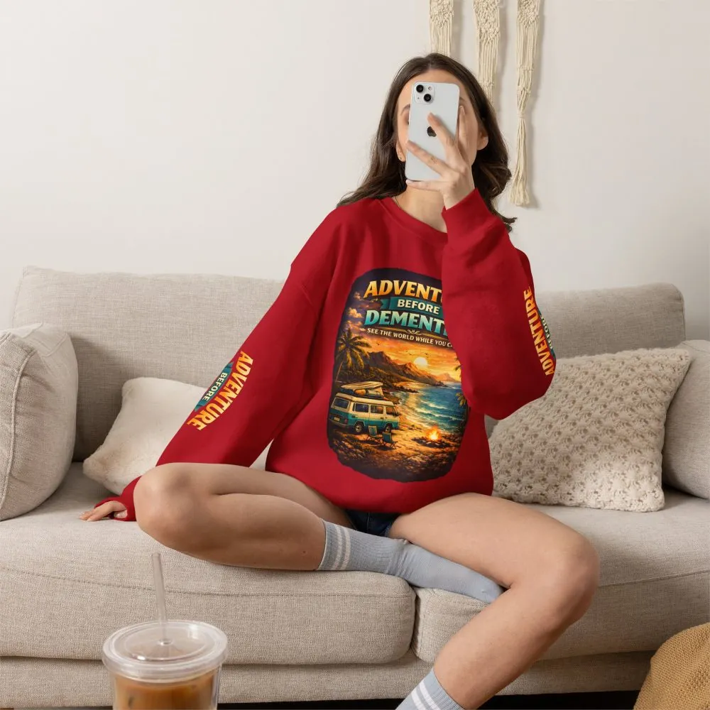 13537057821243998086_2048.jpeg Unisex Heavy Blend™ Crewneck Sweatshirt — "Adventure Before Dementia" Design Scenic-Line