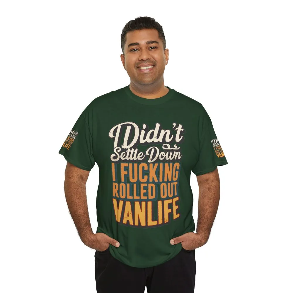 Unisex Heavy Cotton Tee — "Dind´t Settle Down" Design F**K-Line