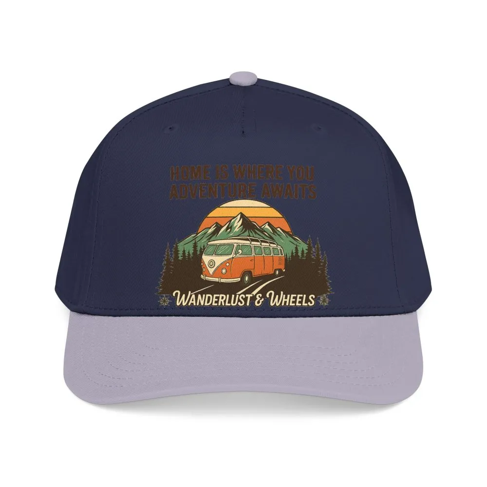 Baseball Cap - "Home Is Where You Adventure Awaits" Mid Profile Baseball Cap