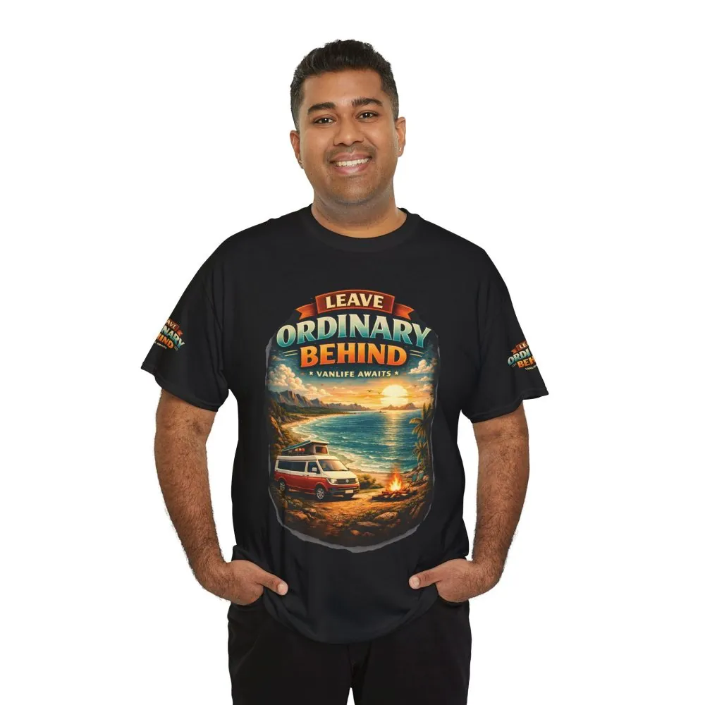 13564315867785052000_2048.jpeg Unisex Heavy Cotton Tee — "Leave Ordinary Behind" Design Scenic-Line
