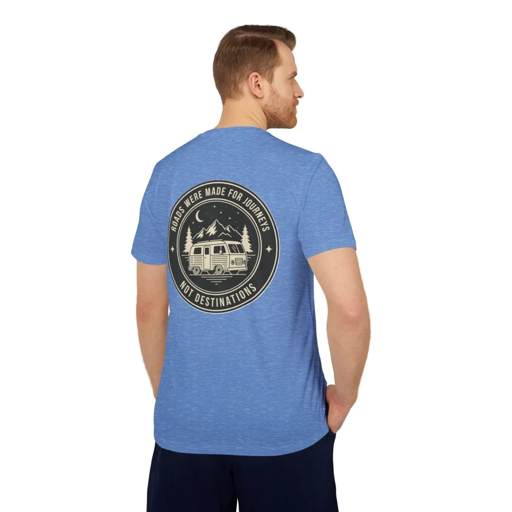 13568630493641933769_2048.jpeg T-Shirt(Adidas) — 'ROAD WHERE MADE FOR JOURNEYS-NOT DESTINATIONS' (Only Back printed) Brand Adidas