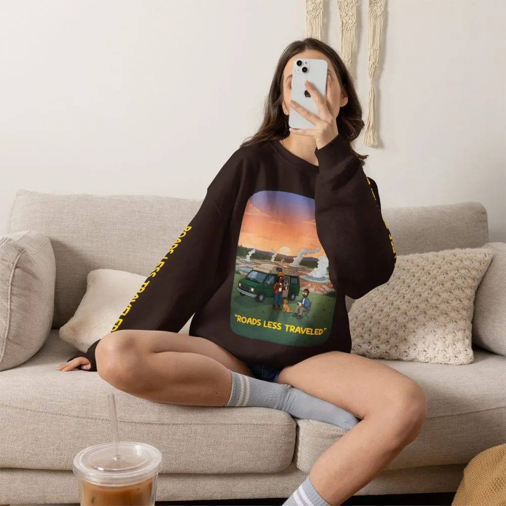 13574049134790136612_2048.jpeg Unisex Heavy Blend™ Crewneck Sweatshirt — "Roads Less Traveled" Design Sitcom-Line