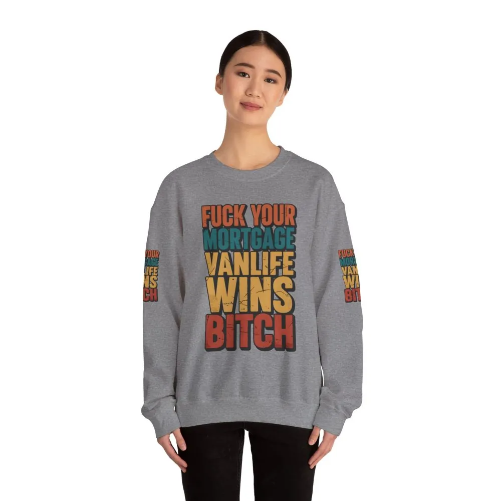 13584704190168585067_2048.jpeg Unisex Heavy Blend™ Crewneck Sweatshirt — "Fuck Your Mortgage" Design F**K-Line