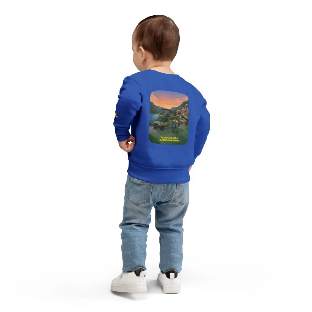 13585205639981198238_2048.jpeg Toddler Sweatshirt - "Mountain Air And Alpine Adventure" (Design Sitcom-Line)