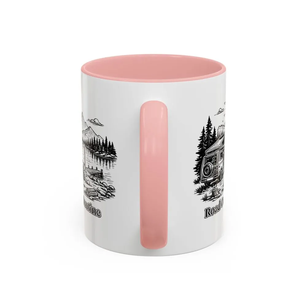 13591784980115184977_2048.jpeg Accent Coffee Mug (11, 15oz) — "Road Over Routine" Design Minimal-Line