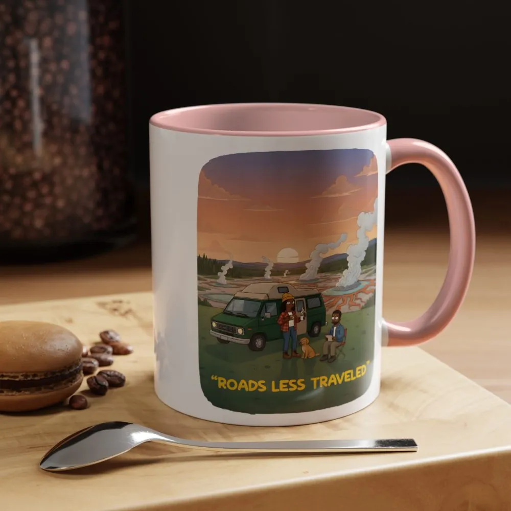 1359215433791079683_2048.jpeg Accent Coffee Mug (11, 15oz) — "Roads Less Traveled" Design Sitcom-Line