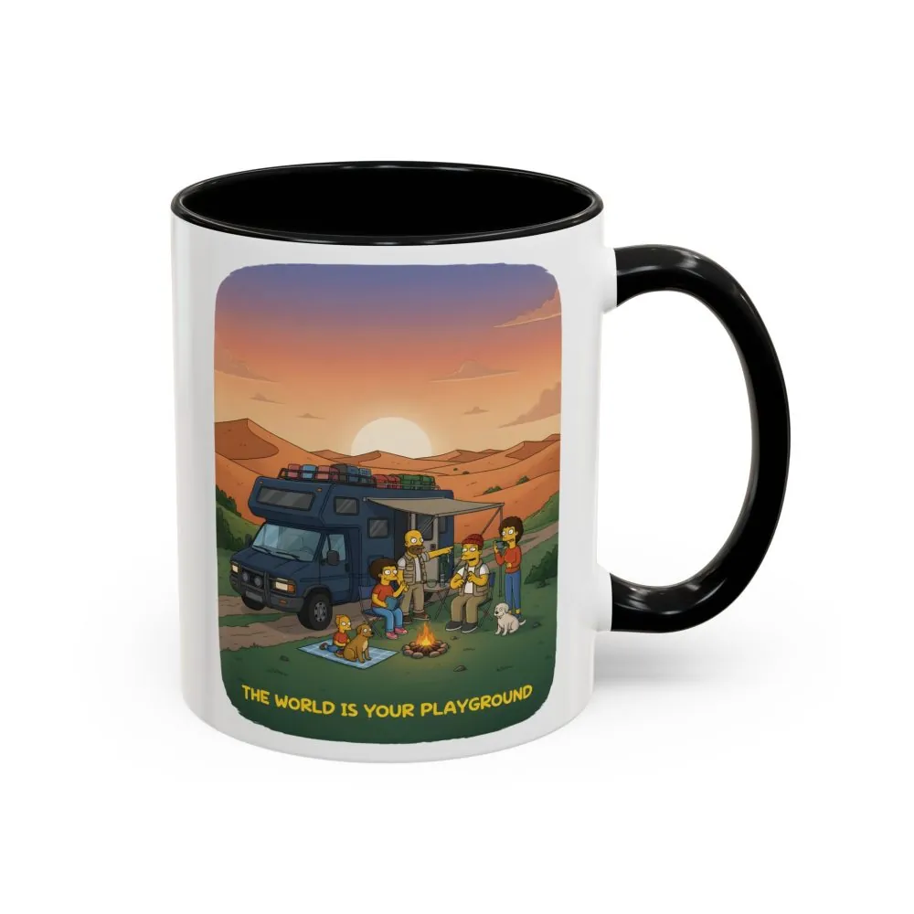 13593630653443501963_2048.jpeg Accent Coffee Mug (11, 15oz) — "The World Is Your playground" Design Sitcom-Line