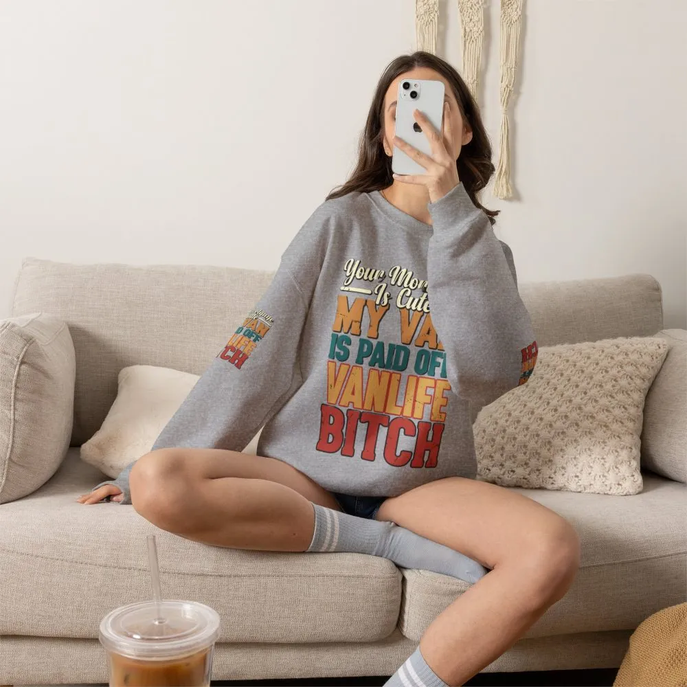13594818031747032479_2048.jpeg Unisex Heavy Blend™ Crewneck Sweatshirt — "Your Mortgage Is Cute" Design F**K-Line