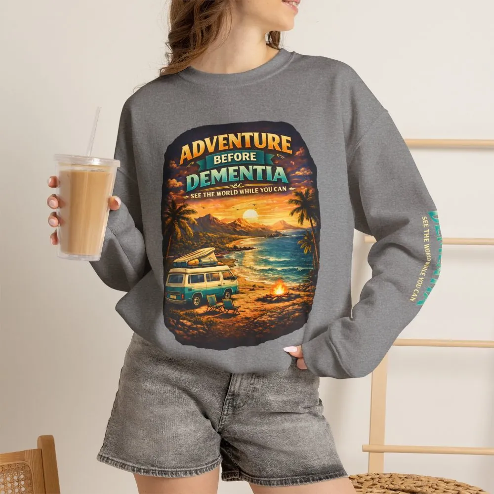 13595978543848651731_2048.jpeg Unisex Heavy Blend™ Crewneck Sweatshirt — "Adventure Before Dementia" Design Scenic-Line
