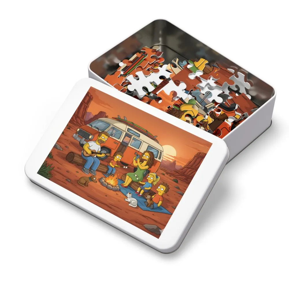 Jigsaw Puzzle with Tin — Sunset Van Adventure