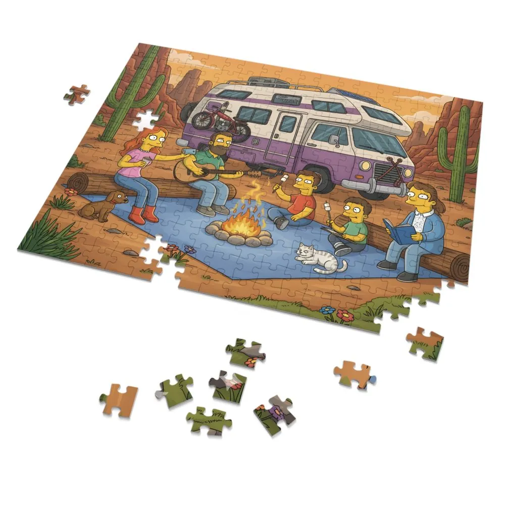 13600110979255941818_2048.jpeg Jigsaw Puzzle with Tin – RV Campfire Design