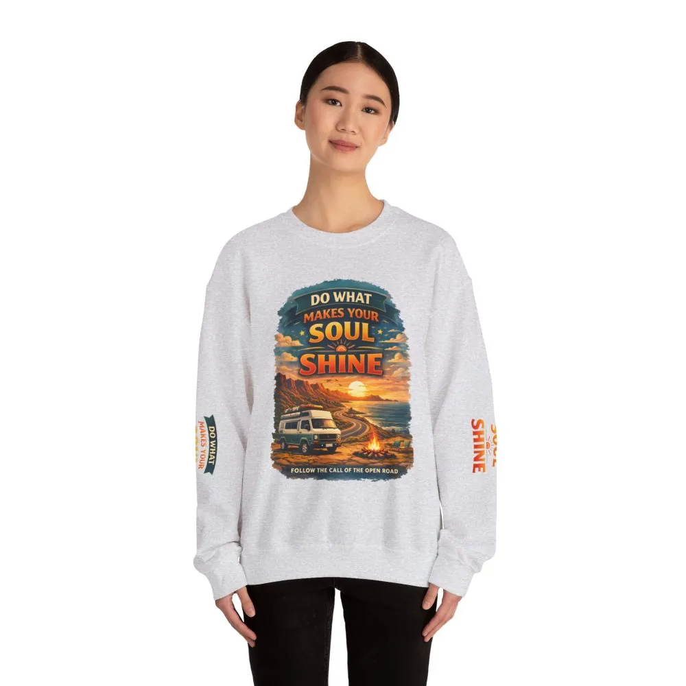 13615792342253680547_2048.jpeg Unisex Heavy Blend™ Crewneck Sweatshirt — "Do What Makes Your Soul Shine" Design Scenic-Line