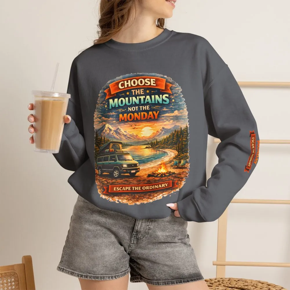 13664739792488774831_2048.jpeg Unisex Heavy Blend™ Crewneck Sweatshirt — "Choose The Mountens" Design Scenic-Line