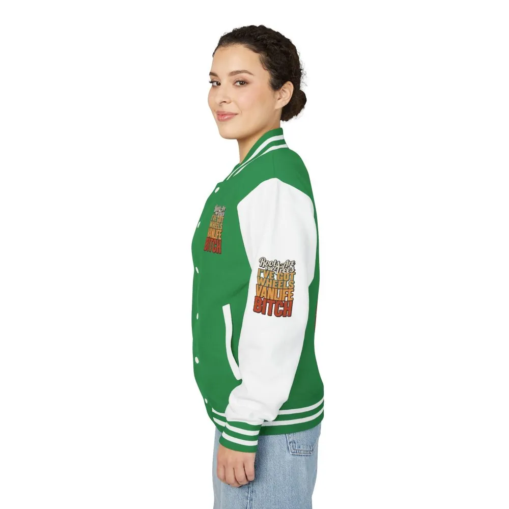 13667513065217785558_2048.jpeg Unisex Heavyweight Letterman Jacket — "Roots Are For Trees" Design F**K-Line