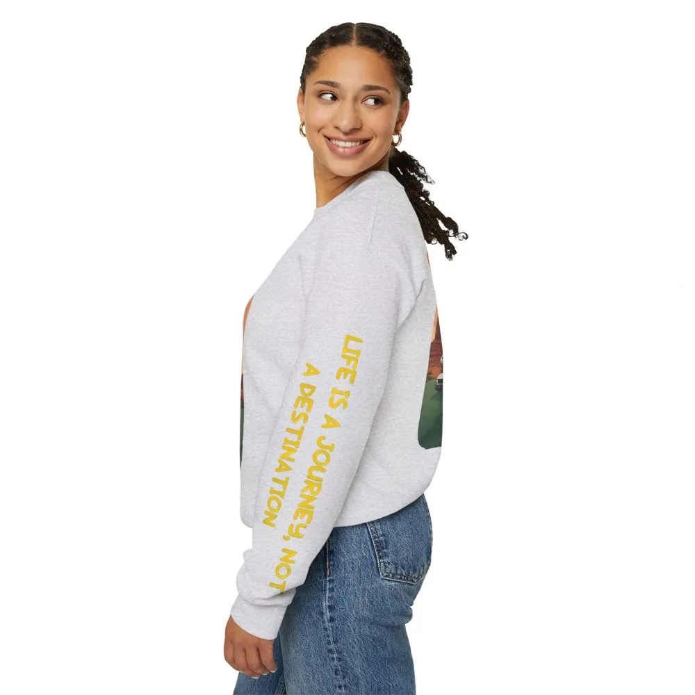 13693065338712748052_2048.jpeg Unisex Heavy Blend™ Crewneck Sweatshirt — "Life Is A Journey-Not A Destination" Design Sitcom-Line
