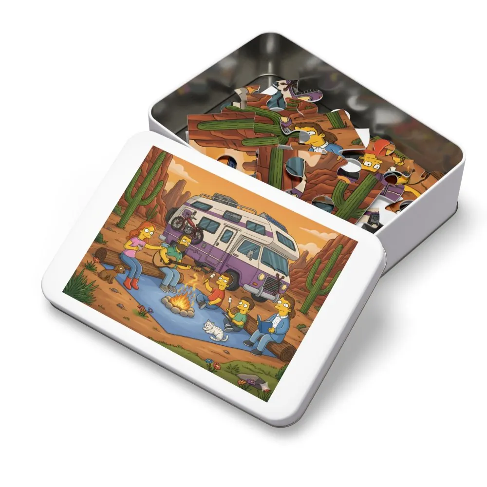 13696750311772938173_2048.jpeg Jigsaw Puzzle with Tin – RV Campfire Design
