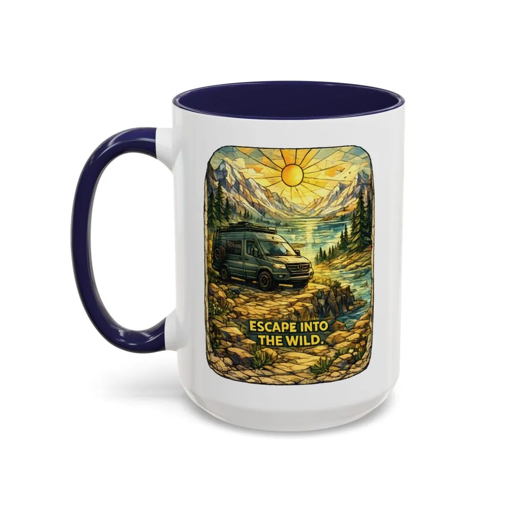 13704343453123875885_2048.jpeg Accent Coffee Mug (11, 15oz) — "Escape Into The Wild" Design Cubic-Line