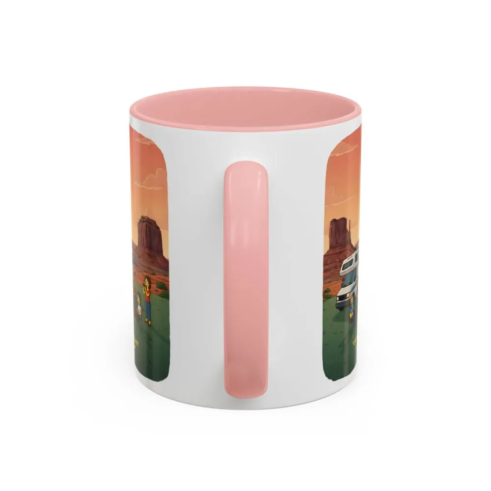 Accent Coffee Mug (11, 15oz) — "Life Is A Journey-Not A Destination" Design Sitcom-Line