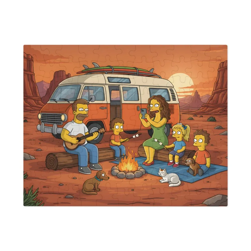 Jigsaw Puzzle with Tin — Sunset Van Adventure