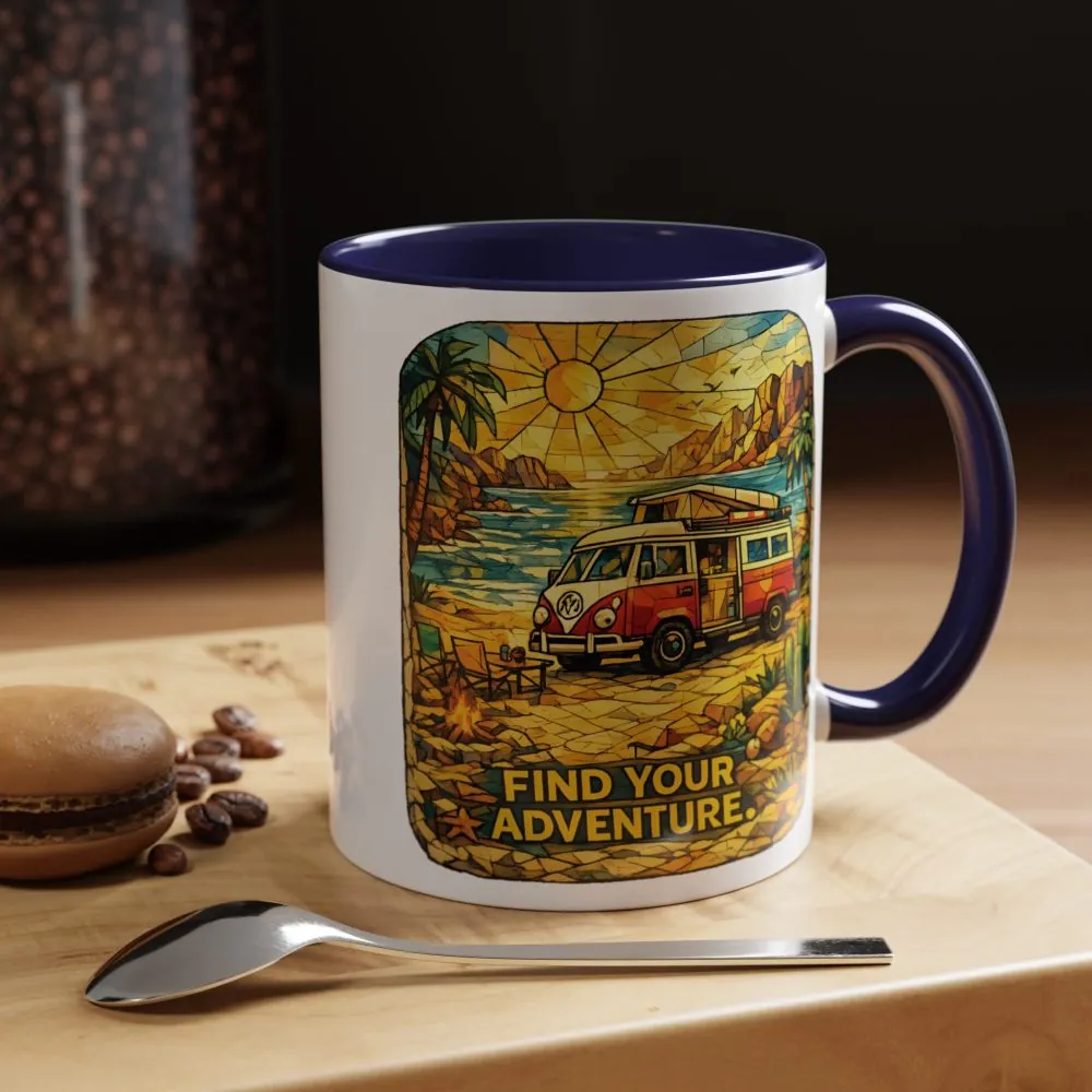 13744130236844439186_2048.jpeg Accent Coffee Mug (11, 15oz) — ""Find Your Adventure"" Design Cubic-Line