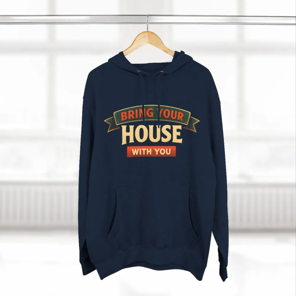 13752576378794469401_2048.jpeg Three-Panel Fleece Hoodie - "Live Is A Journey-Bring Your House With You" Design Scenic-Line