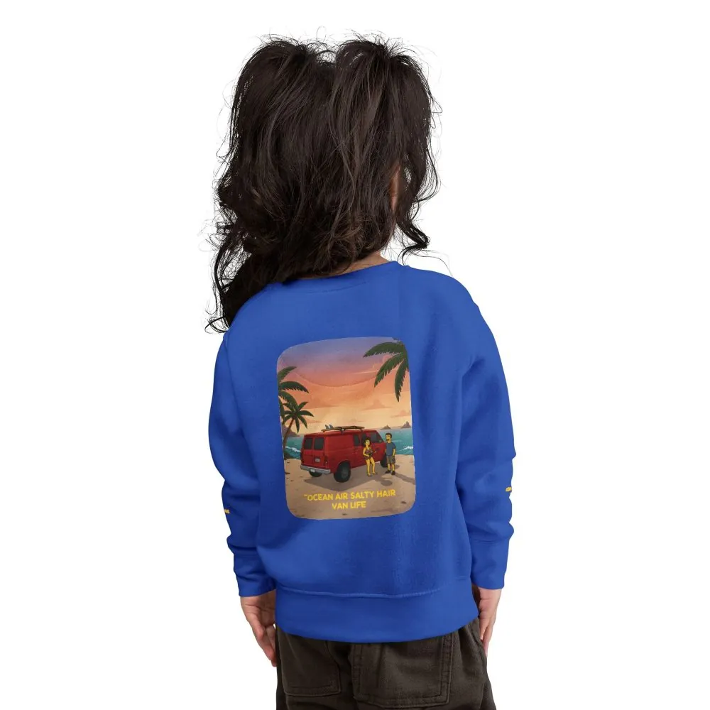 Toddler Sweatshirt - "Ocean Air Salty Hair Van Life" (Design Sitcom-Line)