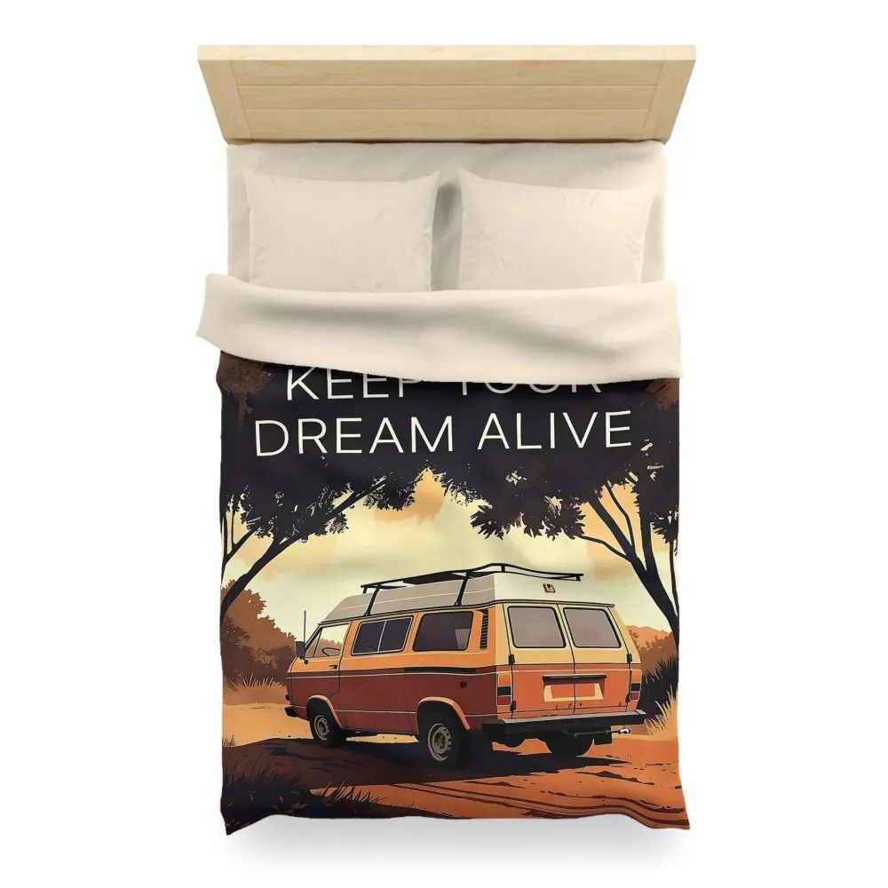 13763805320953584989_2048.jpeg Duvet Cover – "Vanlife Keep Your Dream Alive" Retro Camper Bedding