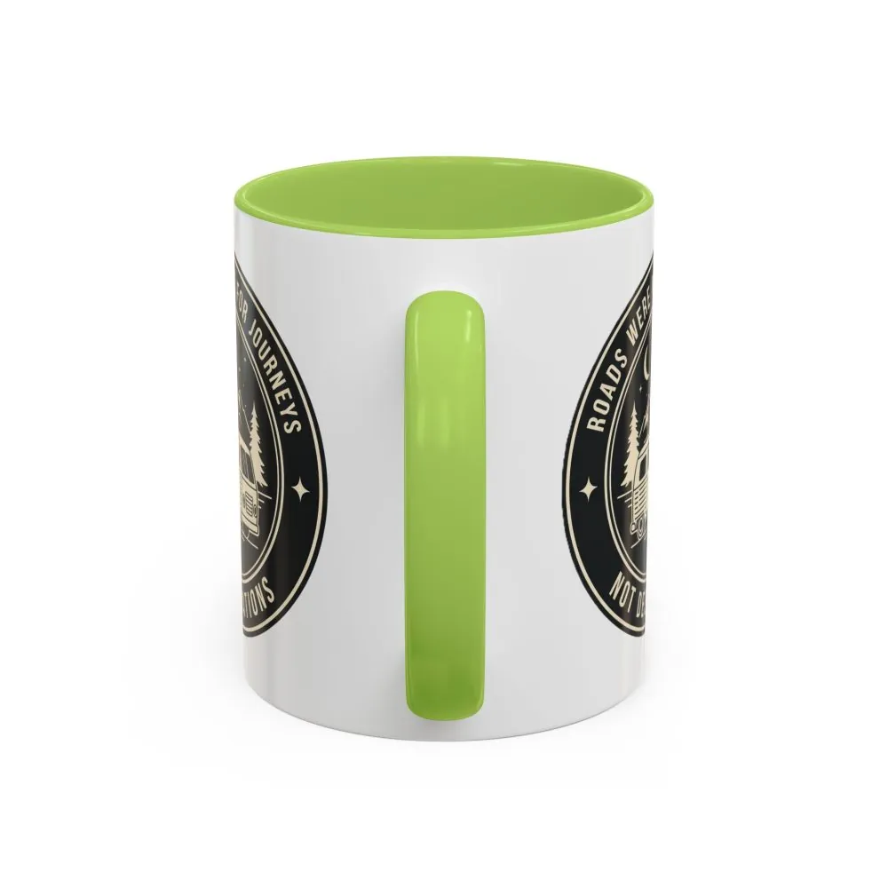 1376906483195335824_2048.jpeg Coffee Mug — 'ROAD WHERE MADE FOR JOURNEYS-NOT DESTINATIONS' (11/15oz) (Both sides printed)