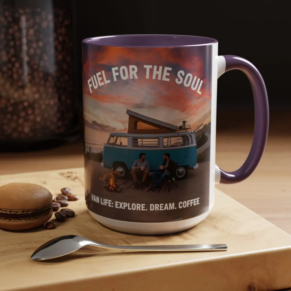 Accent Coffee Mug (11, 15oz) — "Fuel for the Soul"