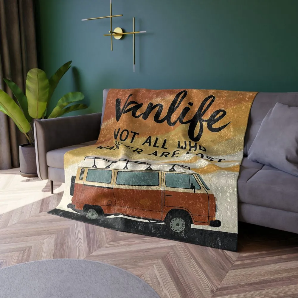 13783242389150306886_2048.jpeg Crushed Velvet Blanket – “Not All Who Wander Are Lost” Cozy Retro Camper Throw