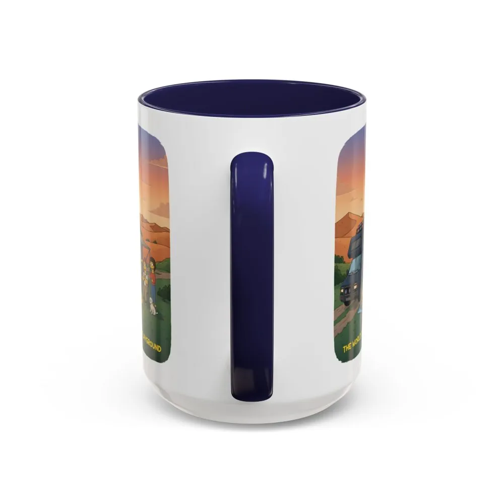 13785785190959837796_2048.jpeg Accent Coffee Mug (11, 15oz) — "The World Is Your playground" Design Sitcom-Line